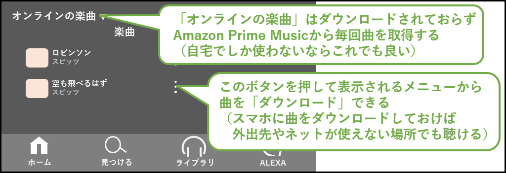 Amazon Music Primeの曲をスマホで聴く手順08