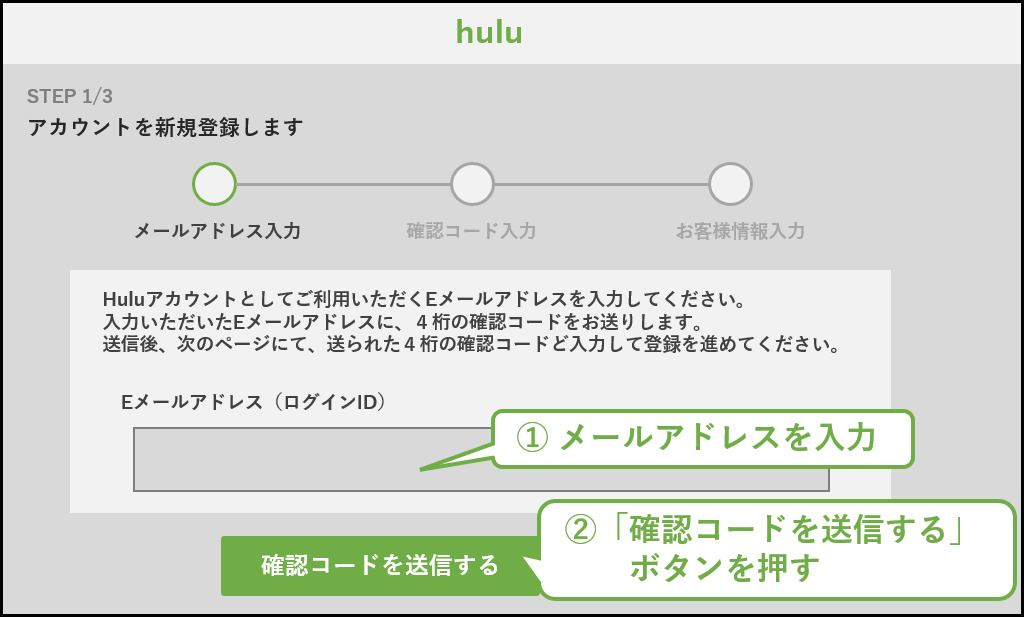 Hulu登録手順02