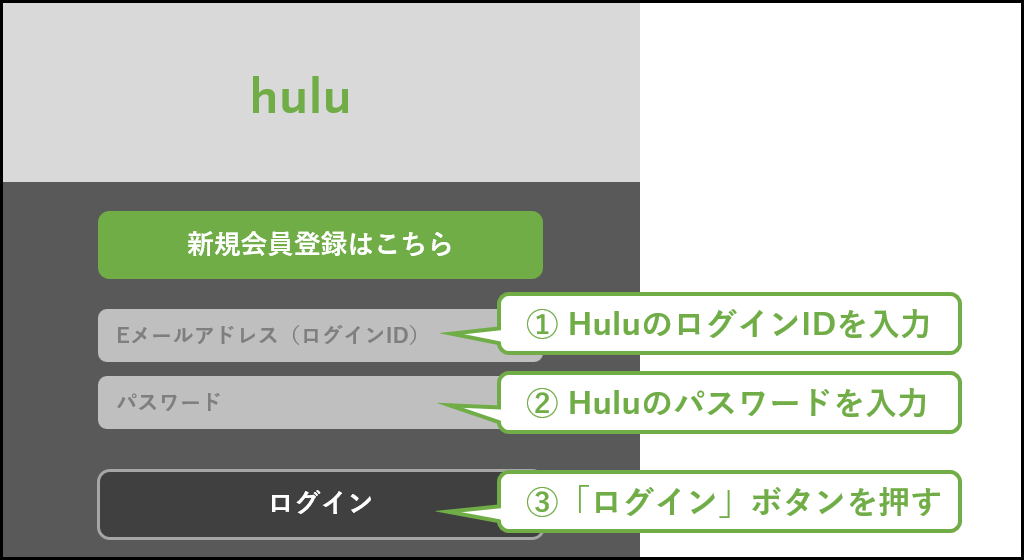 Huluをスマホで使う手順03