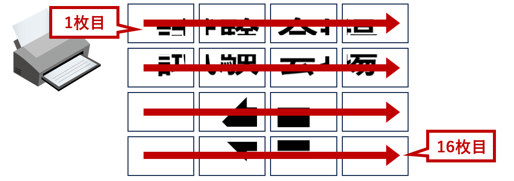 1枚目から16枚目まで