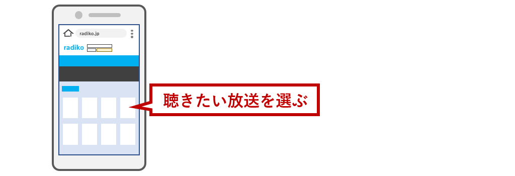 聴きたい放送を選ぶ