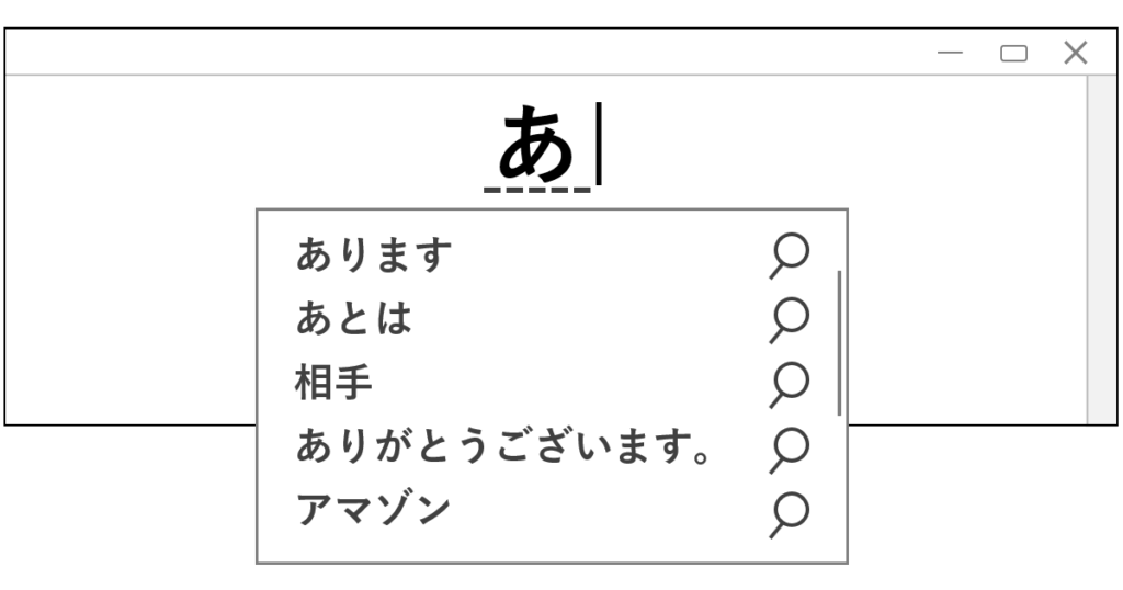 IMEの予測変換