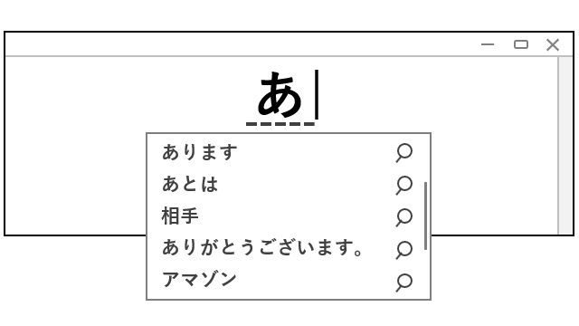 IMEの予測変換