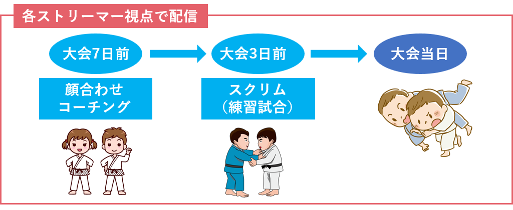 各ストリーマー視点で配信