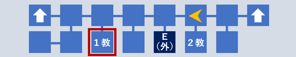 1年教室へ
