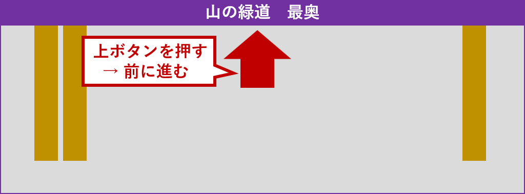 山の緑道最奥の先へ