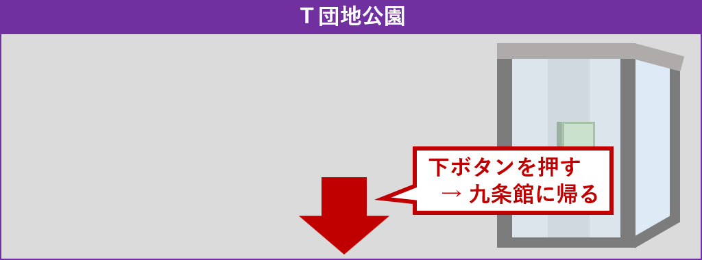 九条館に帰る