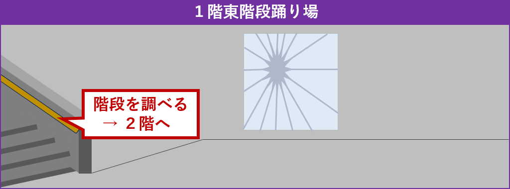 2階へ