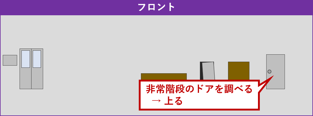 2階へ