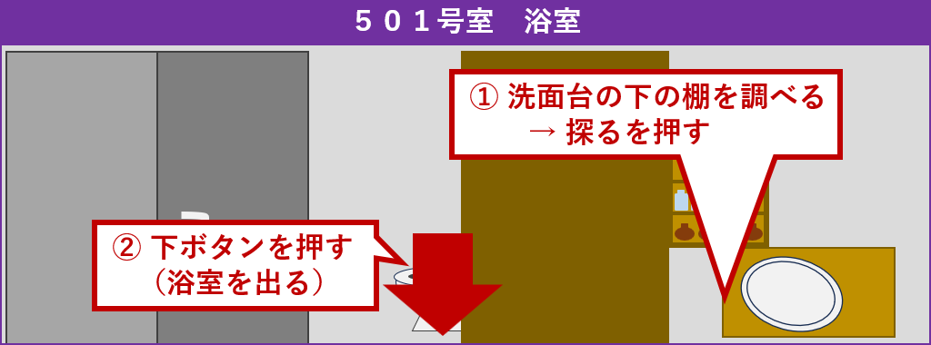 501号室浴室探索