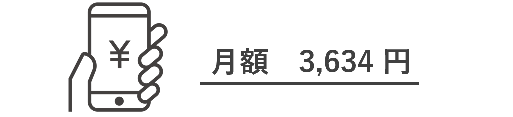 月額3634円