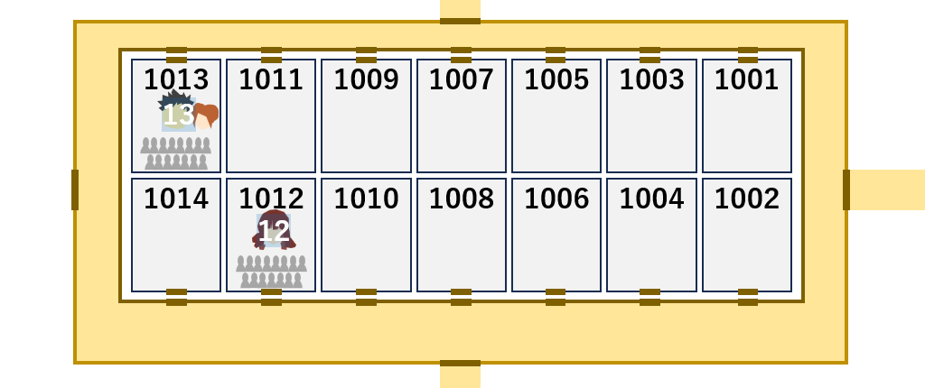 1012号室と1013号室