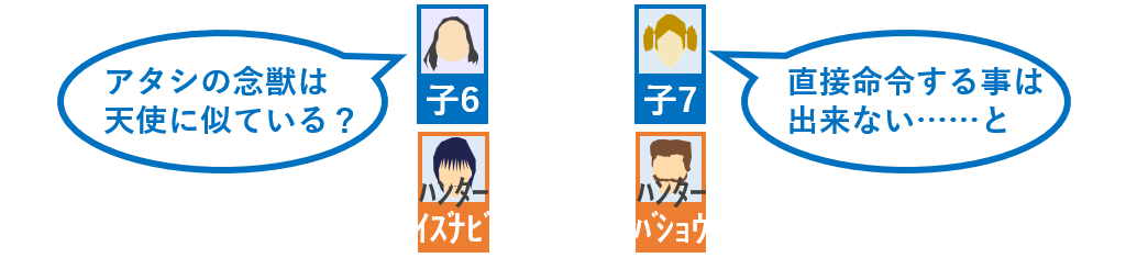 ハンターから情報を得る王子